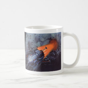 Vintage Science-Fiction, Mondrakete startet Tasse