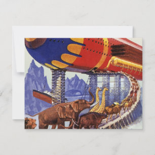 Vintage Science-Fiction, Noahs Arche wilde Tiere