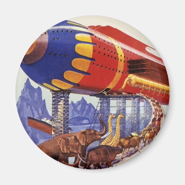 Vintage Science Fiction, Noah's Ark Wild Animals Magnet (Vorne)