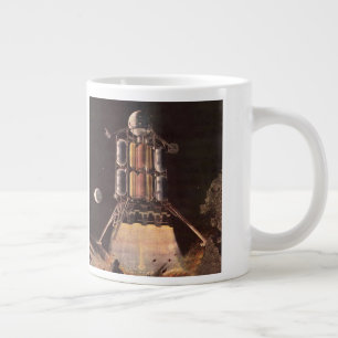 Vintage-Science-Fiction-Rakete startet vom Planete Jumbo-Tasse