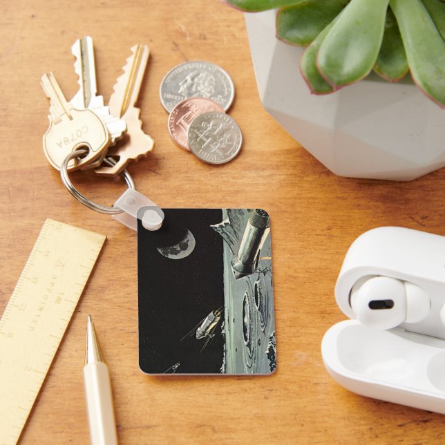 Vintage Science Fiction, Raketenschiff Schlüsselanhänger (Schreibtisch)