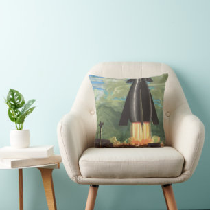 Vintage Science Fiction, Raketenstrahlen von der E Kissen