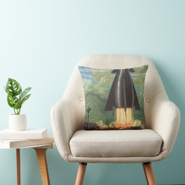 Vintage Science Fiction, Raketenstrahlen von der E Kissen (Stuhl )