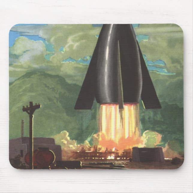 Vintage Science Fiction, Raketenstrahlen von der E Mousepad (Vorne)