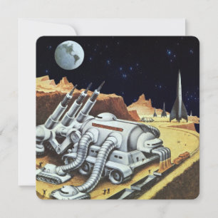 Vintage Science Fiction, Raumstation auf dem Mond