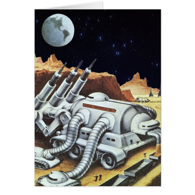 Vintage Science Fiction, Raumstation auf dem Mond (Vorne)