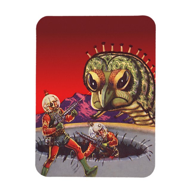 Vintage Science Fiction Rieseninsektenkrieg Magnet (Vertikal)