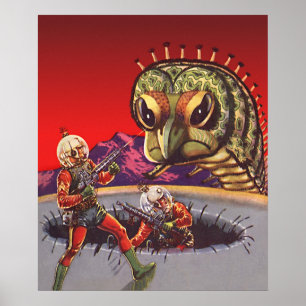 Vintage Science Fiction Rieseninsektenkrieg Poster