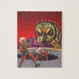 Vintage Science Fiction Rieseninsektenkrieg Puzzle