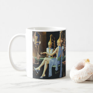Vintage-Science-Fiction-Schönheitssalon-Spa-Manicu Tasse