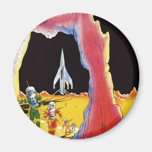 Vintage Science Fiction, Sci Fi-Außerirdischen auf Magnet