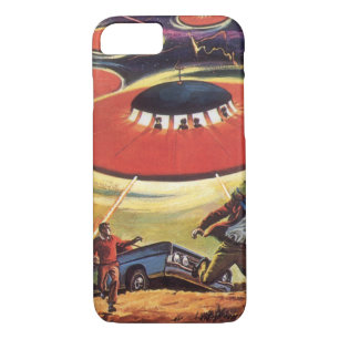 Vintage Science Fiction, Sci Fi UFO Alien Invasion Case-Mate iPhone Hülle