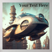 Vintage Science Fiction Spektakuläre Flugautos