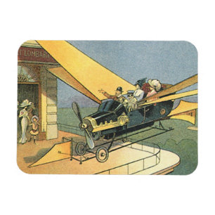 Vintage-Science-Fiction-Steampunk-Cabrio Magnet