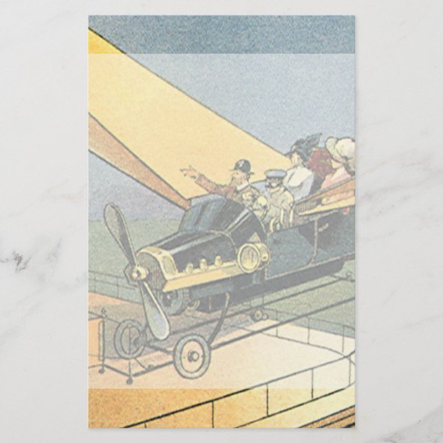 Vintage Science Fiction Steampunk Konvertible Car (Vorderseite)