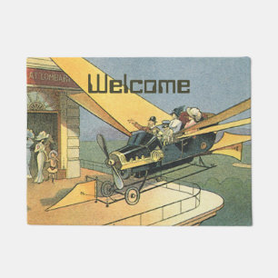 Vintage Science Fiction Steampunk Konvertible Car Fußmatte