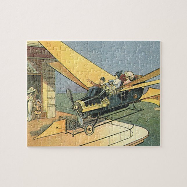 Vintage Science Fiction Steampunk Konvertible Car Puzzle (Horizontal)