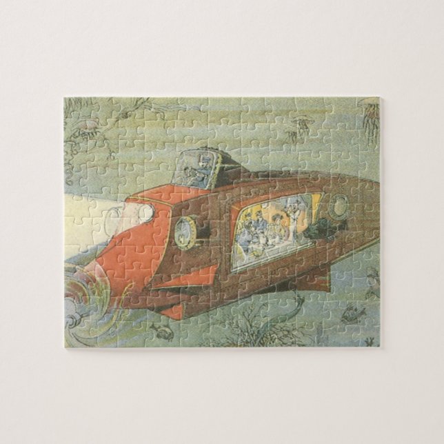 Vintage Science Fiction Steampunk U-Boot Puzzle (Horizontal)