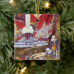 Vintage Science Fiction, the Lost City of Atlantis Keramikornament