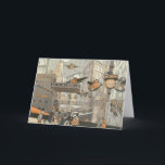 Vintage Science Fiction Urban Paris, Steam Punk Karte<br><div class="desc">Vintage Abbildung Viktorianische Dampfpunk Science Fiction futuristische Reise und Transport Metropole Image. Die Stadt Paris,  Frankreich in der Zukunft mit persönlichen großen Flugzeug anstelle von Autos und der Gare du Nord Metro Bahnhof.</div>