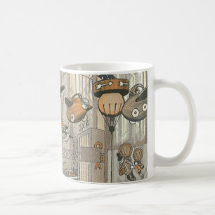 Vintage Science Fiction Urban Paris, Steam Punk Tasse