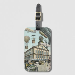 Vintage Science-Fiction, viktorianische Steam-Punk Gepäckanhänger