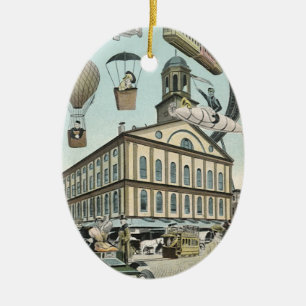 Vintage Science-Fiction, viktorianische Steam-Punk Keramikornament