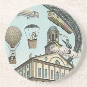 Vintage Science-Fiction, viktorianische Steam-Punk Untersetzer