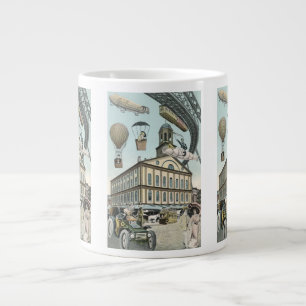 Vintage Science Fiction, Viktorianischer Dampfpunk Jumbo-Tasse