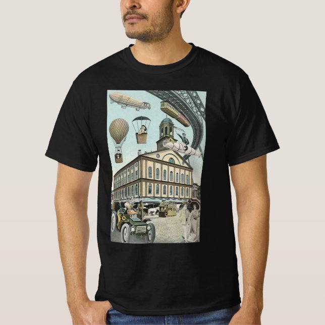 Vintage Science Fiction, Viktorianischer Dampfpunk T-Shirt (Vorderseite)