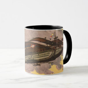 Vintage Science-Fiction-Wasserflugzeug-Flugzeug-Sc Tasse