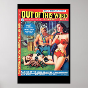 Vintage-Science-Fiction-Weltraum-Comic Poster