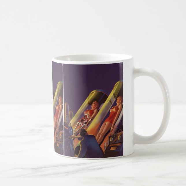 Vintage Science Fiction, Wissenschaftler von Sci F Kaffeetasse (Rechts)