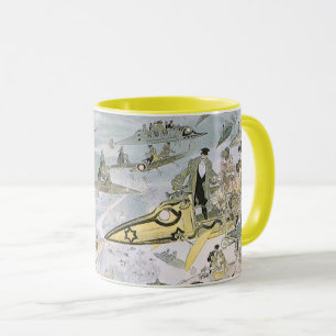 Vintage Science-Fiction-Zukunftsautos, Taxen Tasse