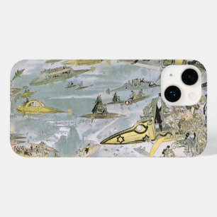 Vintage Science-Fiction-Zukunftsautos, Taxidroschk Case-Mate iPhone 14 Hülle