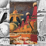 Vintage SciFi Illustrations, Retro Science Fiction Kalender<br><div class="desc">Vintage illustration science fiction 12 month calendar featuring aliens,  space,  futuristic transportation and futuristic cities.</div>
