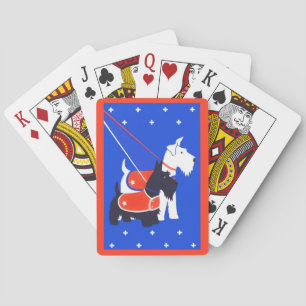 Vintage Scottie Hunde Schwarz Weiß Schottische Ter Spielkarten