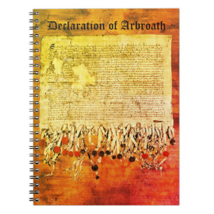 Vintage Scottish Declaration of Arbroath Parchment Notizblock