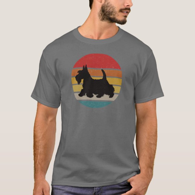 vintage scottish terrier friends T-Shirt (Vorderseite)