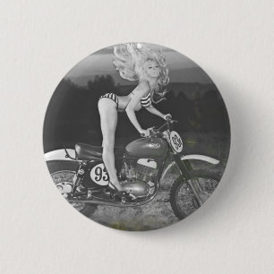VINTAGE SCRAMBLER UND HEISSES MODELL. BUTTON