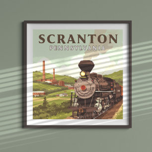 Vintage Scranton Pennsylvania Poster