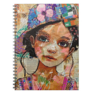 Vintage-Scrapbook-Collage-Gesicht (1) Notizblock