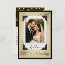 Vintage Scrapbook Style Wedding Dankeschön Card