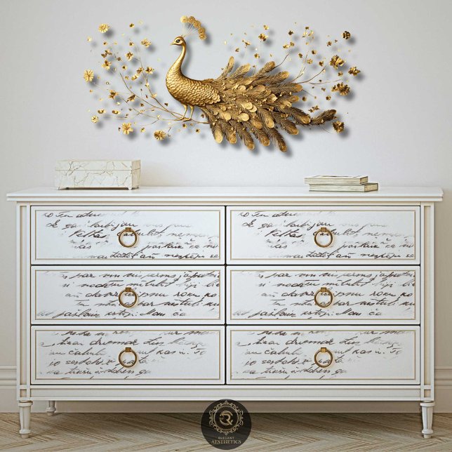 Vintage Script Letter Decoupage  Seidenpapier (Von Creator hochgeladen)