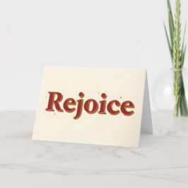Vintage Script Rejoice Christmas Feiertagskarte