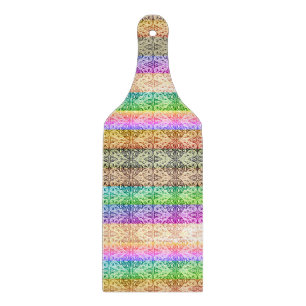 Vintage Scrolls (Regenbogen) Schneidebrett