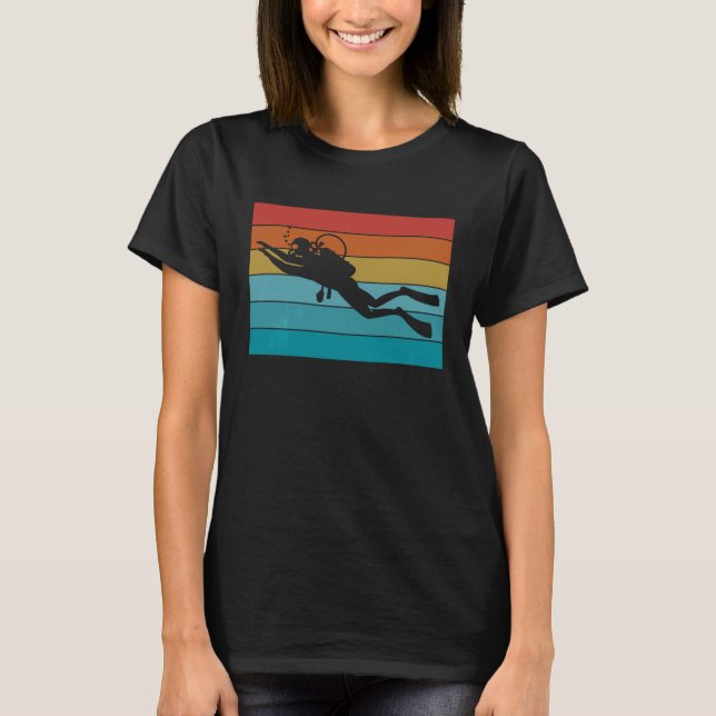Vintage Scuba Diving Retro Dive Diver T-Shirt (Vorderseite)