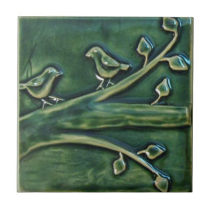 Vintage Sculptural Vögel nach Niederlassungen Fliese