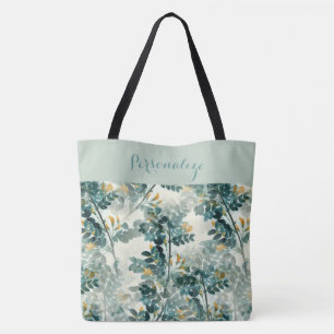 Vintage Sea Green Laub Blätter Elegantes Muster