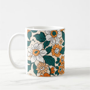 Vintage seamless floral pattern. Liberty style bac Kaffeetasse